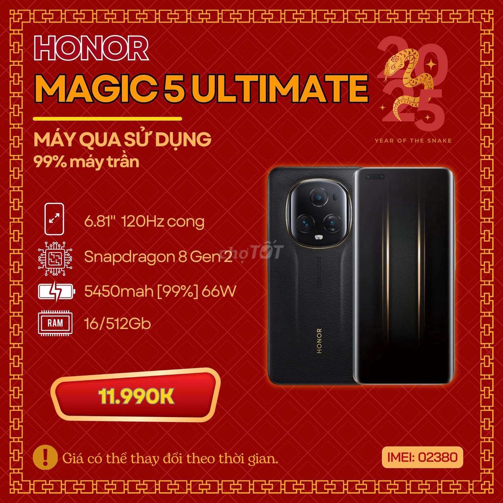 🔥HONOR MAGIC 5 ULTIMATE ĐẸP