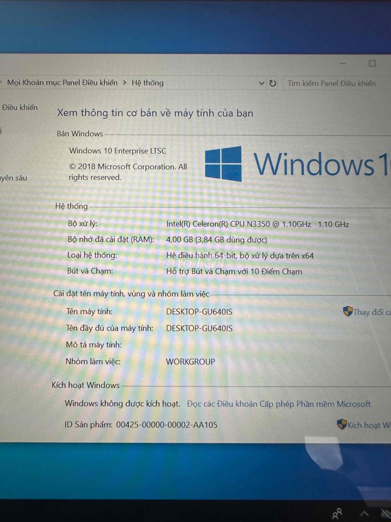 NEC GU640IS Celeron N3350 4GB Bạc. Mua bán Laptop tại Huyện Ea Kar Đắk Lắk được đăng bởi Mr K hình 1