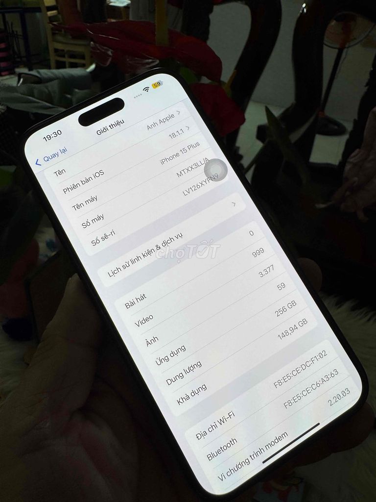 iPhone 15 plus 256G đen qte mỹ