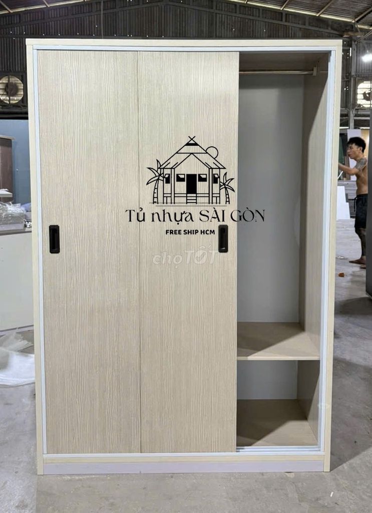 Tủ quần áo Nhựa Đài Loan Cửa lùa 1m8x1m23x45cm. Mua bán Tủ, kệ gia đình tại Thành phố Biên Hòa Đồng Nai được đăng bởi Nội thất giá xưởng hình 1