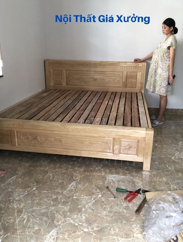 Giường gỗ --- mới hàng đẹp mẫu bền chất. Mua bán Giường, chăn ga gối nệm tại Quận 8 Tp Hồ Chí Minh được đăng bởi Nội Thất Giá Xưởng  hình 1