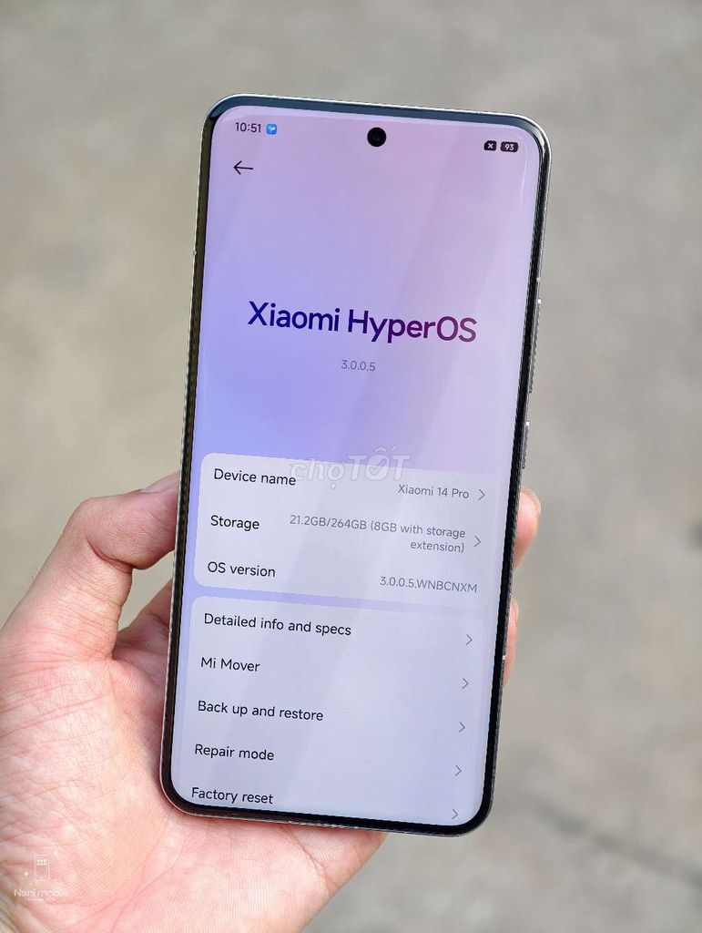 Xiaomi 14 Pro 12/256GB Trắng mấy trần k sạc. Mua bán Điện thoại tại Thành phố Thủ Đức Tp Hồ Chí Minh được đăng bởi NANI MOBILE hình 1