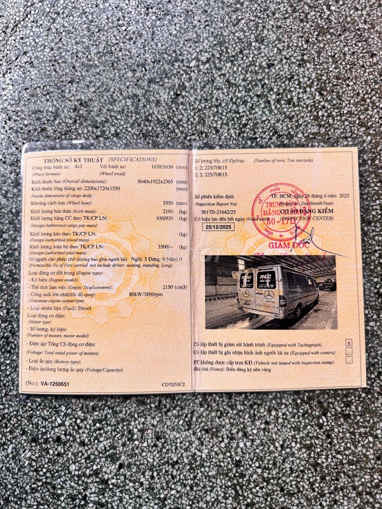 Mercedes Sprinter tải van 6 người 900kg 9 chủ ký. Mua bán Ô tô tại Quận Bình Tân Tp Hồ Chí Minh được đăng bởi thành tâm  hình 6