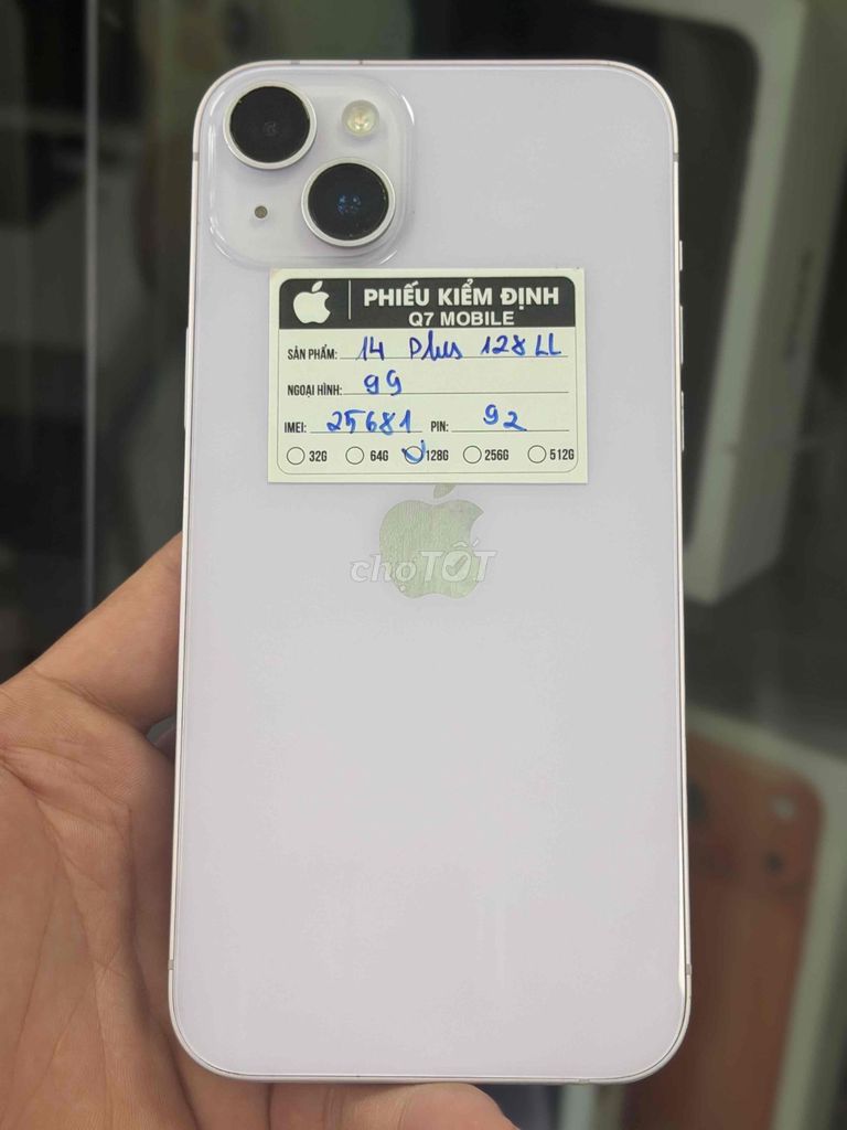Apple iPhone 14 Plus 128GB Tím 99%. Mua bán Điện thoại tại Quận 7 Tp Hồ Chí Minh được đăng bởi Nguyễn Đặng Kỳ hình 1