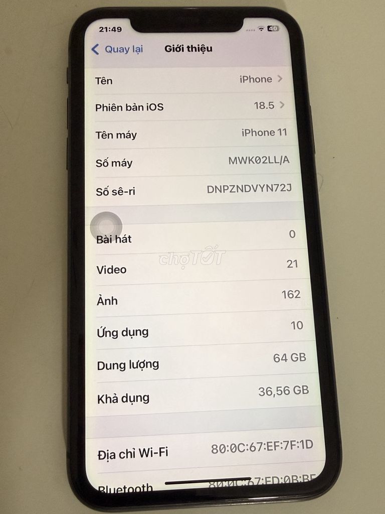 Apple iPhone 11 64GB Đen 86%. Mua bán Điện thoại tại Thành phố Huế Thừa Thiên Huế được đăng bởi Lê Thị Ánh hình 1