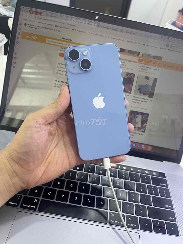 14-128gb Blue mã CH dùng sim vật lí đẹp keng pin89