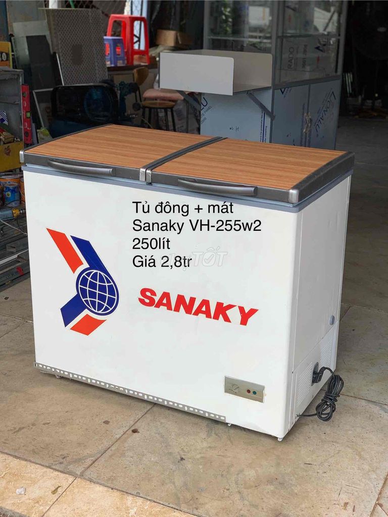 Thanh lý tủ ngăn đông,ngăn mát sanaky VH-255w2 ,25