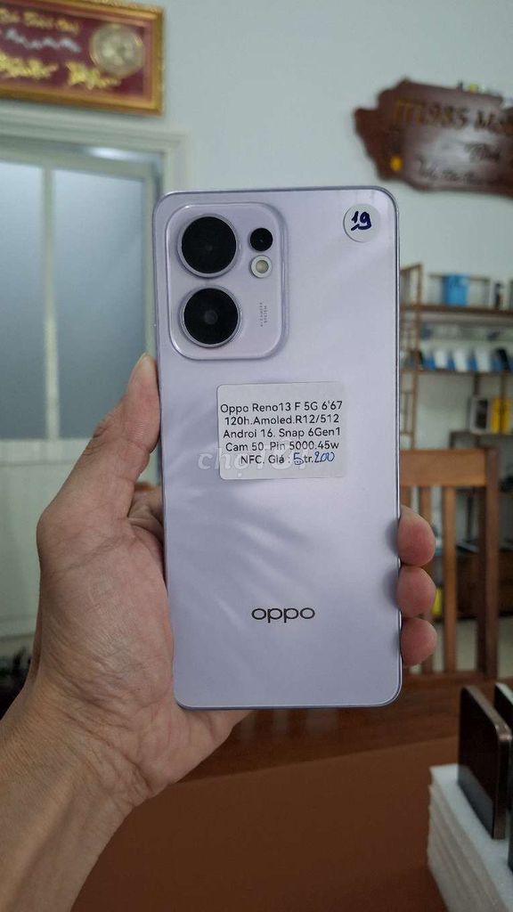 Oppo Reno 13F 5G 512GB Tím. Mua bán Điện thoại tại Thành phố Thủ Dầu Một Bình Dương được đăng bởi TTMobileBD hình 1