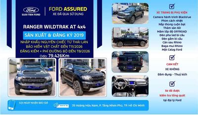 Ford Ranger 2019 WLIDTRACK 2.0 4x4 AT. Mua bán Ô tô tại Thành phố Thủ Đức Tp Hồ Chí Minh được đăng bởi  Minh Luân Ford