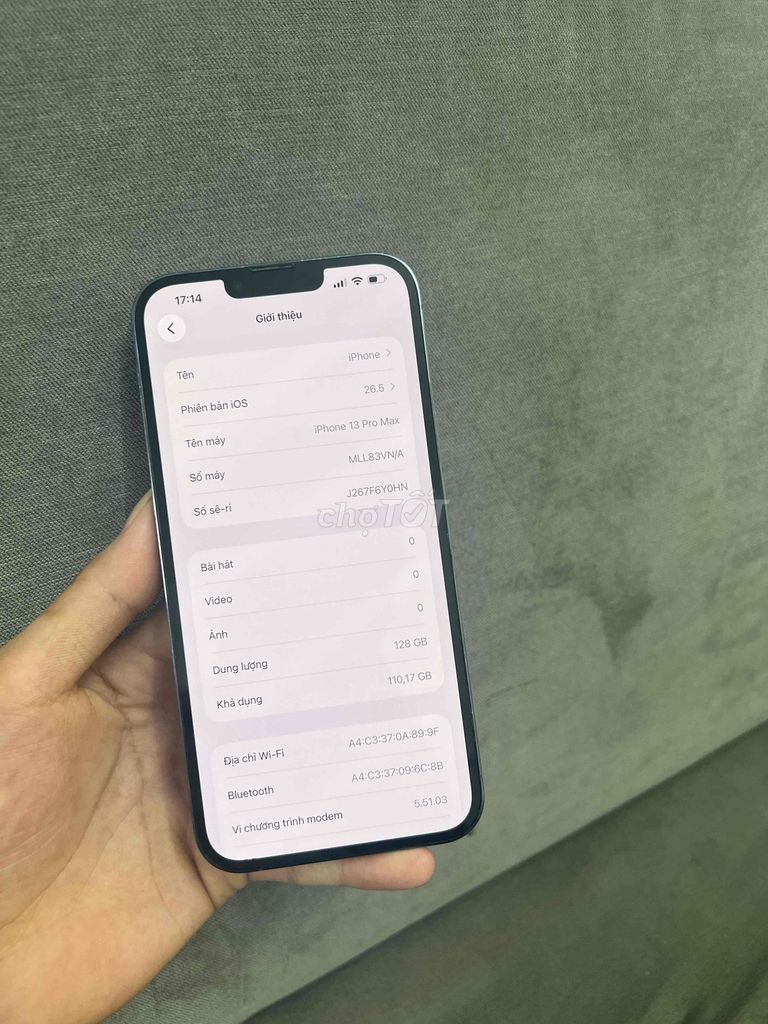 iPhone 13 Pro Max 128GB Xám VNA. Mua bán Điện thoại tại Quận Đống Đa Hà Nội được đăng bởi HQ Computer hình 1