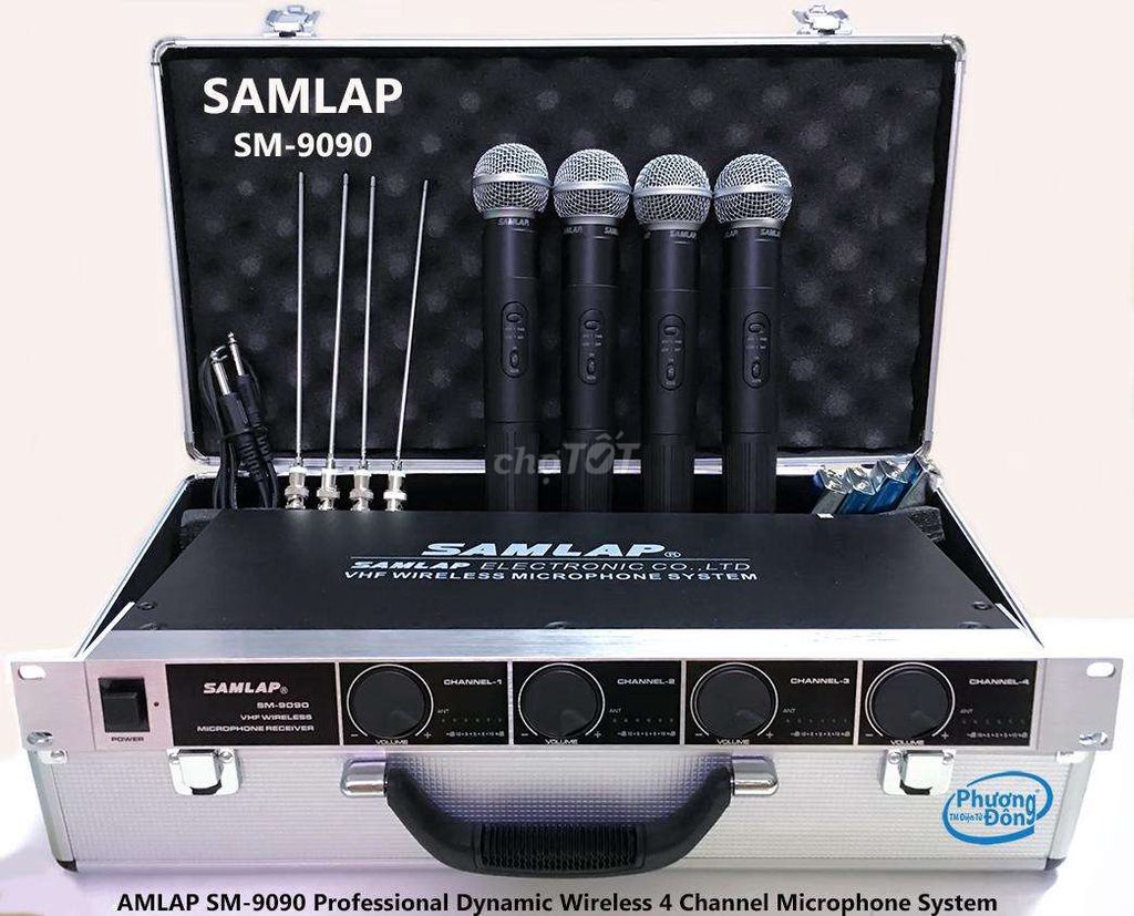 Bộ thu và 4 micro SAMLAP SM-9090 Professional