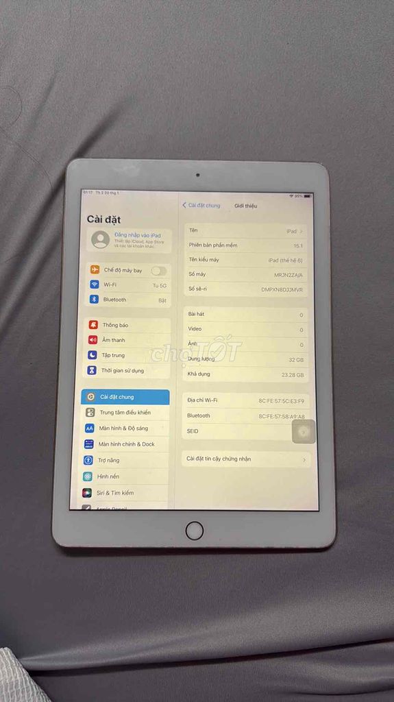 ipad gen6 full vân