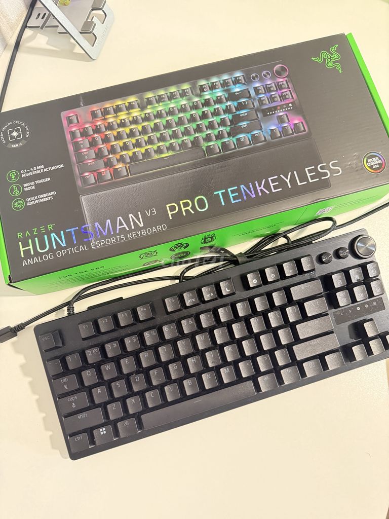 Bàn phím Razer Huntsman v3 TKL Đen. Mua bán Phụ kiện (Màn hình, Chuột...) tại Thành phố Thủ Đức Tp Hồ Chí Minh được đăng bởi Phan Bui hình 1