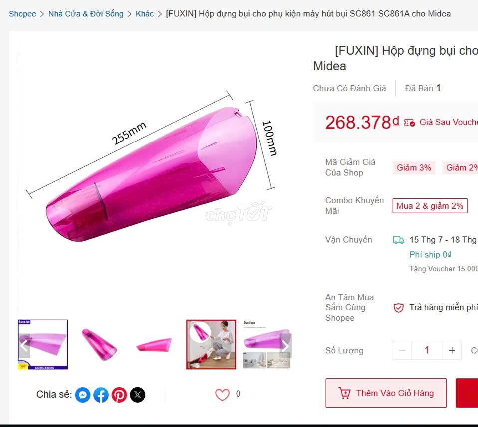 Hộp đựng bụi Midea SC861 SC861A Hồng Mới 100%. Mua bán Nội thất, đồ gia dụng khác tại Thành phố Dĩ An Bình Dương được đăng bởi hàng mới thanh lý 1 nữa giá hình 1