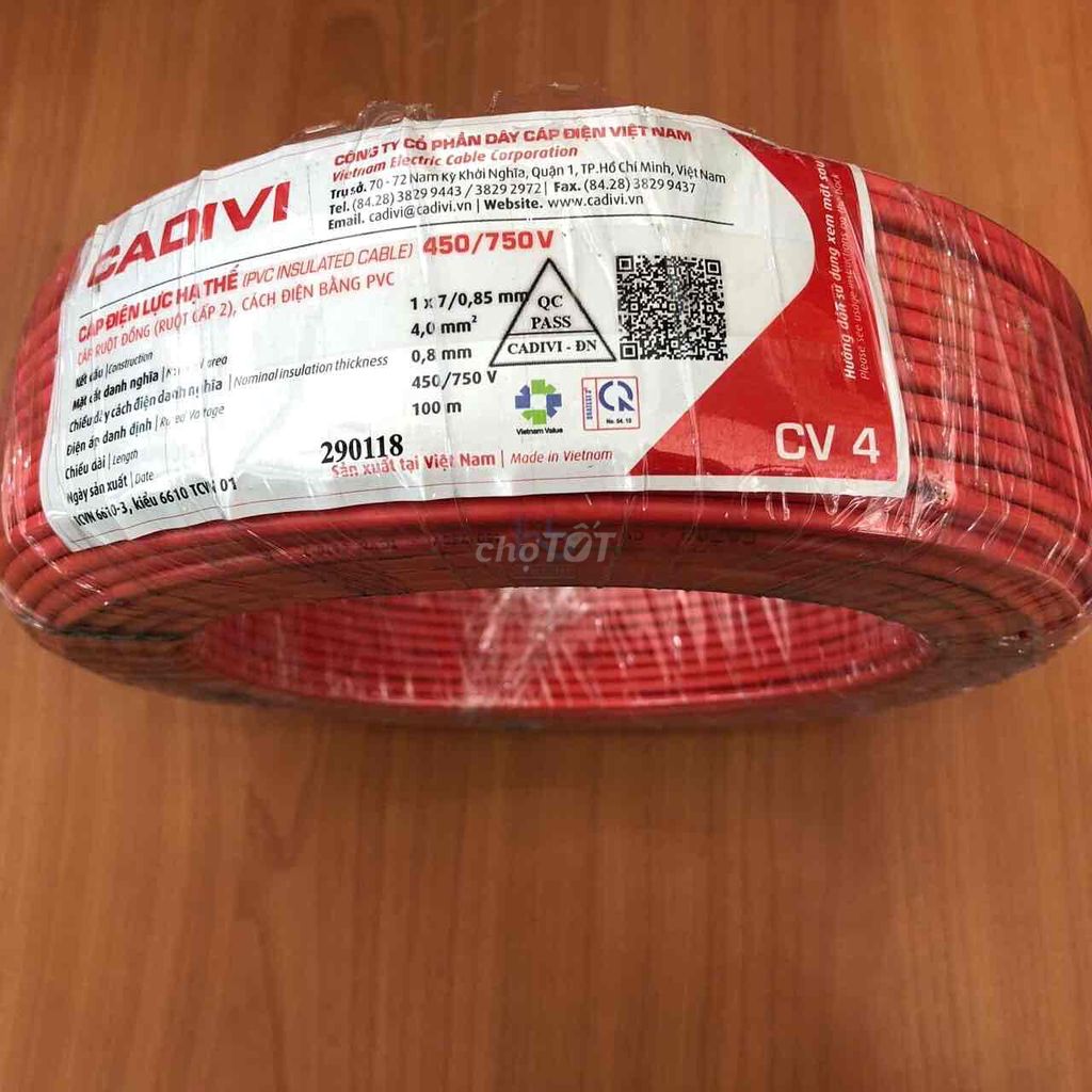 dây điện cadivi 4.0mm