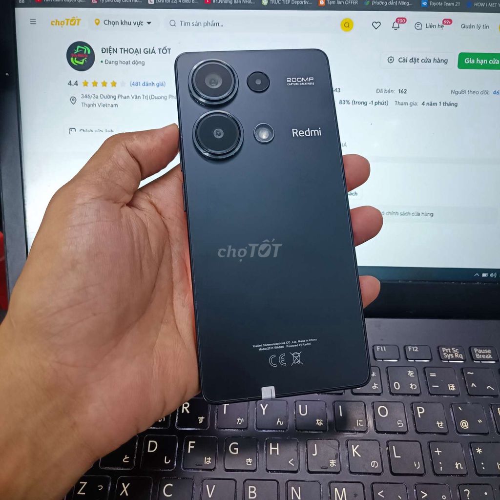REDMI NOTE 13 PRO 8GB.128GB PIN5000 HELIO G99ULTRA. Mua bán Điện thoại tại Quận Bình Thạnh Tp Hồ Chí Minh được đăng bởi Dân Mobile hình 1