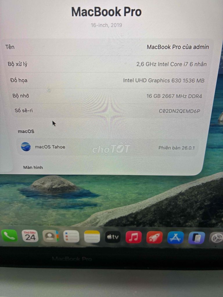 macbook pro 16 in đời 2019. Mua bán Laptop tại Thành phố Biên Hòa Đồng Nai được đăng bởi Phú PC Laptop hình 1