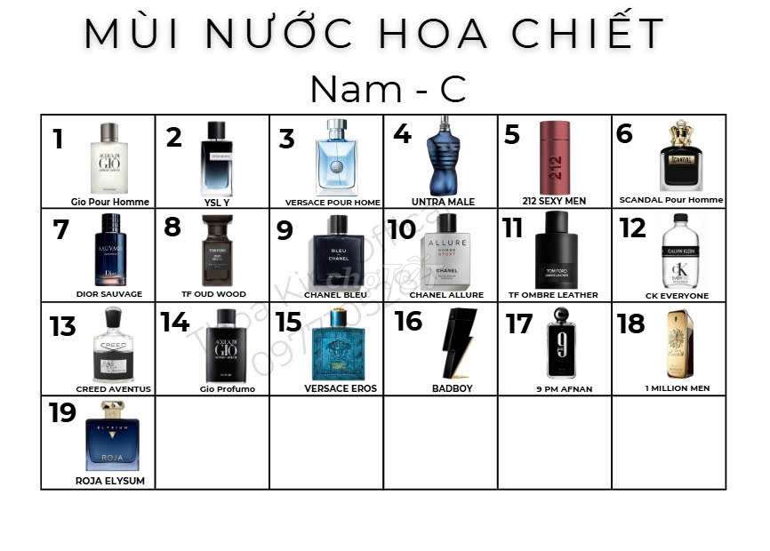 Nước hoa thơm lâu 6-7h chuẩn mùi hót