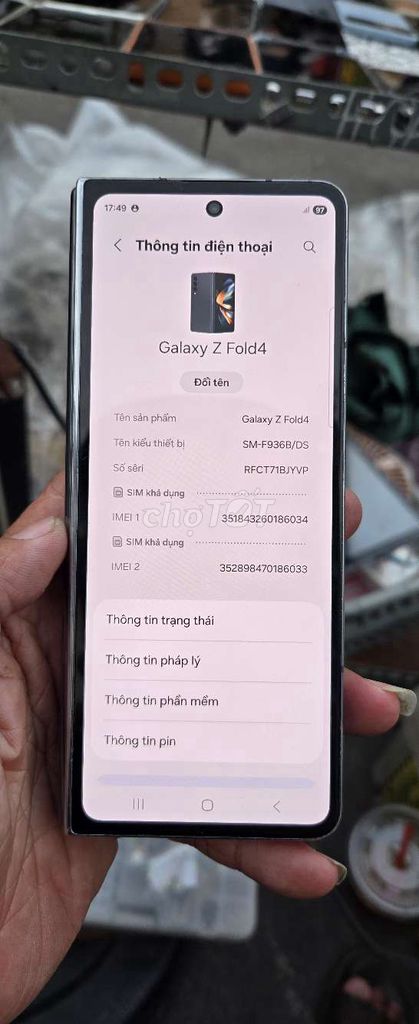 Galaxy Z Fold 4 256GB VN zin toàn bộ. Mua bán Điện thoại tại Quận 8 Tp Hồ Chí Minh được đăng bởi Thiên Hòa mobile  hình 1