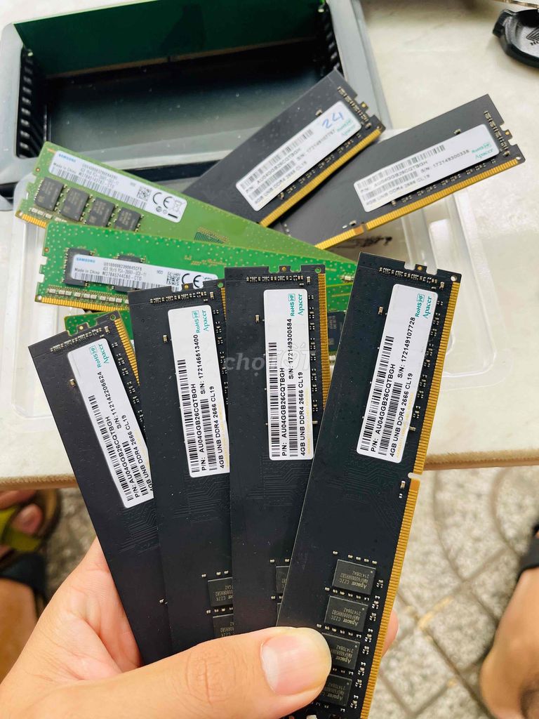 sỉ 100 thanh Ram ddr4 4gb bus 2400,2666 tháo máy