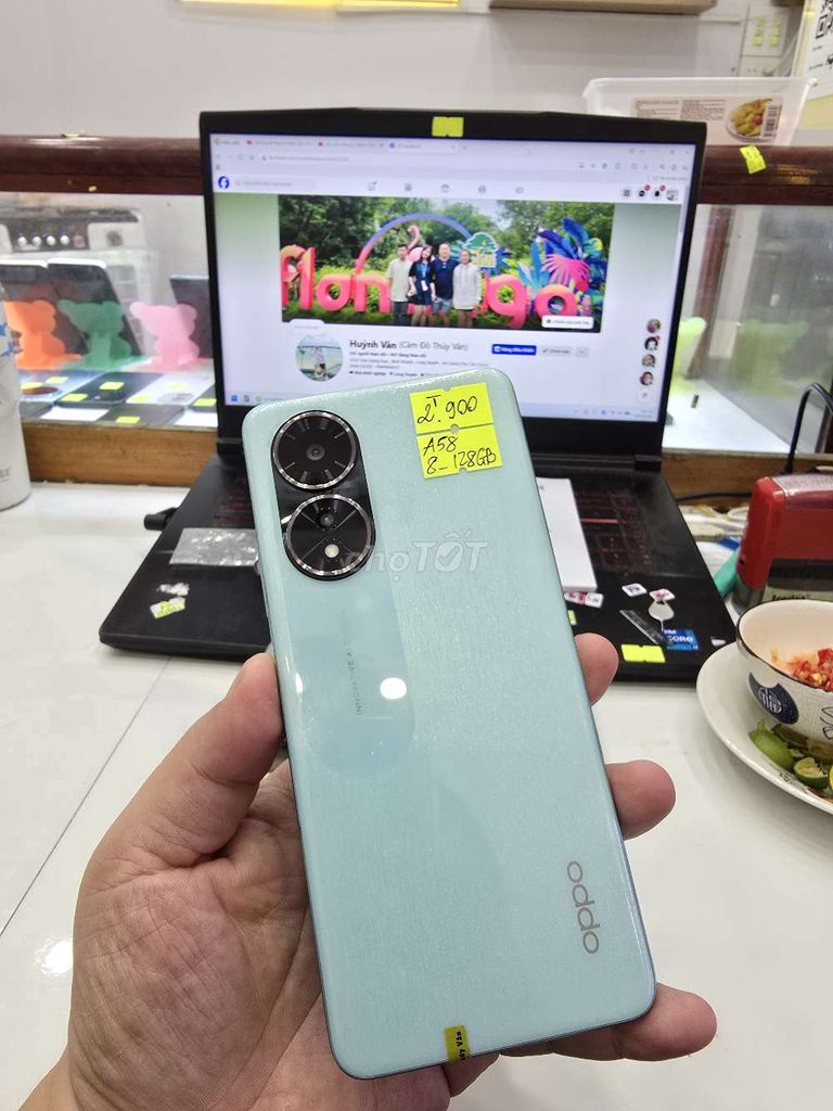 Oppo A58 Xanh Lá 8/128GB. Mua bán Điện thoại tại Thành phố Long Xuyên An Giang được đăng bởi Facebook Cầm Đồ Thúy Vân hình 1