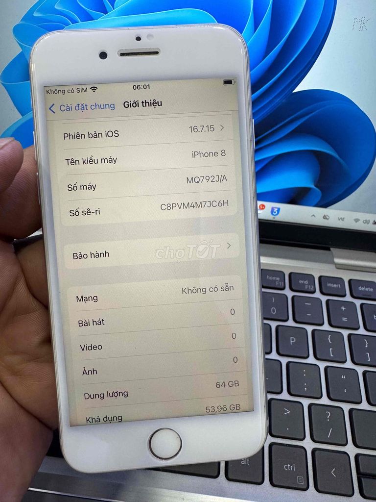 Apple iPhone 8 64GB Trắng 99%. Mua bán Điện thoại tại Quận 6 Tp Hồ Chí Minh được đăng bởi QUỐC THIÊN BÁN GÓP 0 ĐỒNG  hình 1