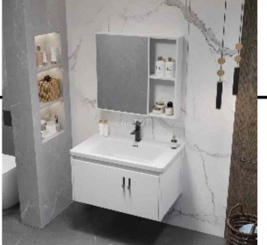 Tủ lavabo âm kèm tủ gương giá chỉ 1tr7