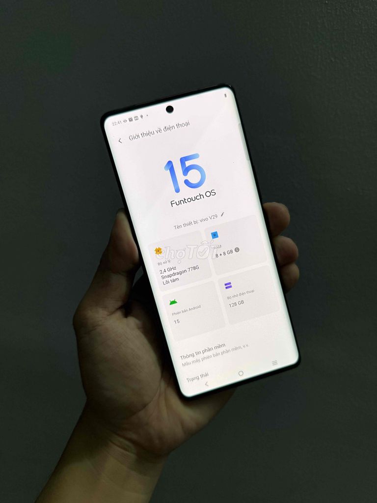 Vivo V29 8GB/128GB Hồng Đã sử dụng. Mua bán Điện thoại tại Quận 8 Tp Hồ Chí Minh được đăng bởi Sang Máy Cỏ hình 1