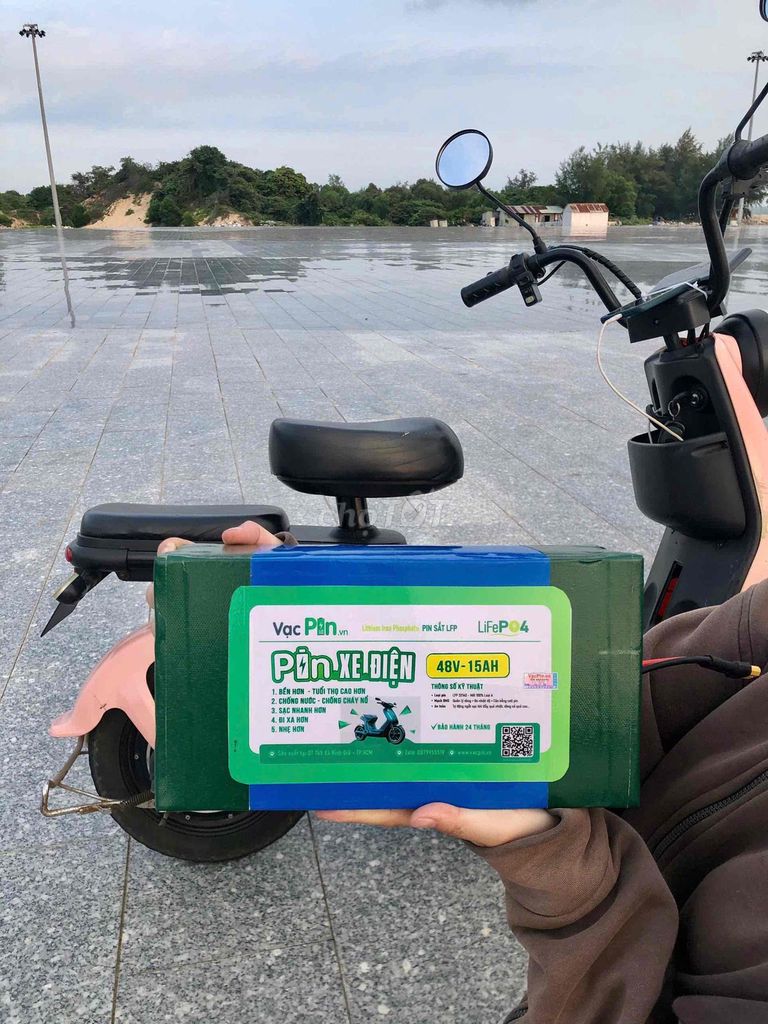 Pin Xe Đạp Điện Thay thế 4 bình ắc quy. Mua bán Phụ tùng xe tại Huyện Châu Đức Bà Rịa - Vũng Tàu được đăng bởi Vạc Pin Xe Điện hình 1