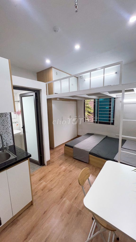 Cho thuê CCMN Full đồ, 2 cửa sổ, 2 không gian ngủ ngõ 21 Lê Văn Lương
