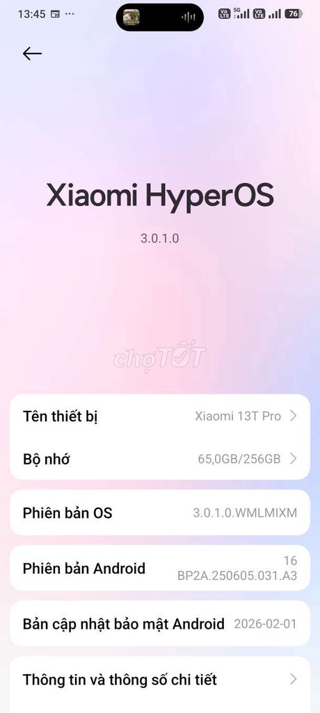 Xiaomi 13T Pro 256GB Xanh. Mua bán Điện thoại tại Huyện Châu Thành Bến Tre được đăng bởi ngoc that hình 1