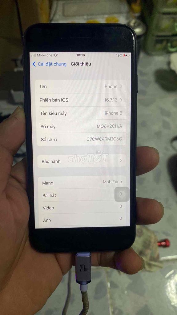 Apple iPhone 8 Đen 100%. Mua bán Điện thoại tại Quận 6 Tp Hồ Chí Minh được đăng bởi CHI CHỊU CHƠI  hình 1