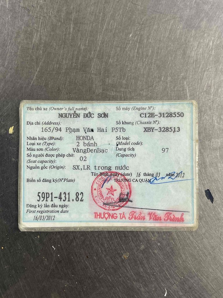 WAVE A 2012 TP HỖ TRỢ GÓP NỢ XẤU OK CÓ ĐỖI XE. Mua bán Xe máy tại Huyện Hóc Môn Tp Hồ Chí Minh được đăng bởi Khaianh  hình 5