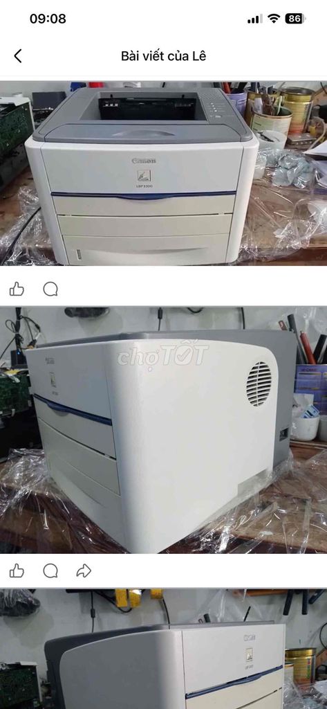 Máy in laser Canon LBP-3300. Mua bán Đồ dùng văn phòng tại Thành phố Cà Mau Cà Mau được đăng bởi Máy Văn Phòng Lê Kim Cà Mau hình 1