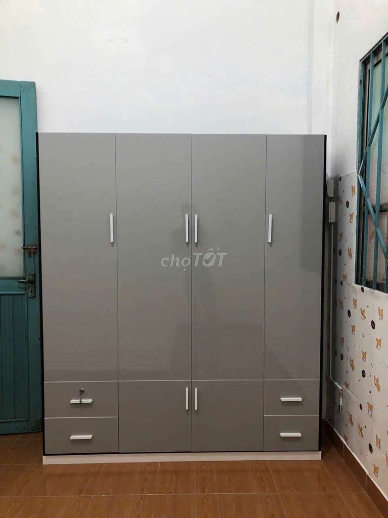 Tủ quần áo Nhựa Đài Loan Xám 4 cánh 1m8. Mua bán Tủ, kệ gia đình tại Quận 1 Tp Hồ Chí Minh được đăng bởi Phương hoa hình 1