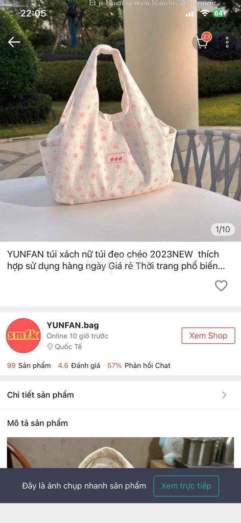 Túi xách YUNFAN Nữ Trắng hồng 2023. Mua bán Túi xách tại Quận Bắc Từ Liêm Hà Nội được đăng bởi Mai Linh hình 1