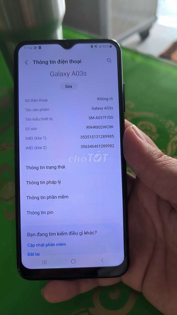 ss a03s và đồ điện tử. Mua bán Điện thoại tại Huyện Thạnh Trị Sóc Trăng được đăng bởi Trần Lam hình 1