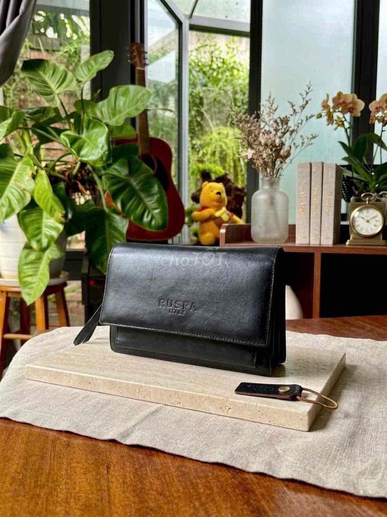 Ví cầm tay Ruspa Da Đen. Mua bán Túi xách tại Huyện Nhà Bè Tp Hồ Chí Minh được đăng bởi túi xách nam nữ đồ si da thật hình 1