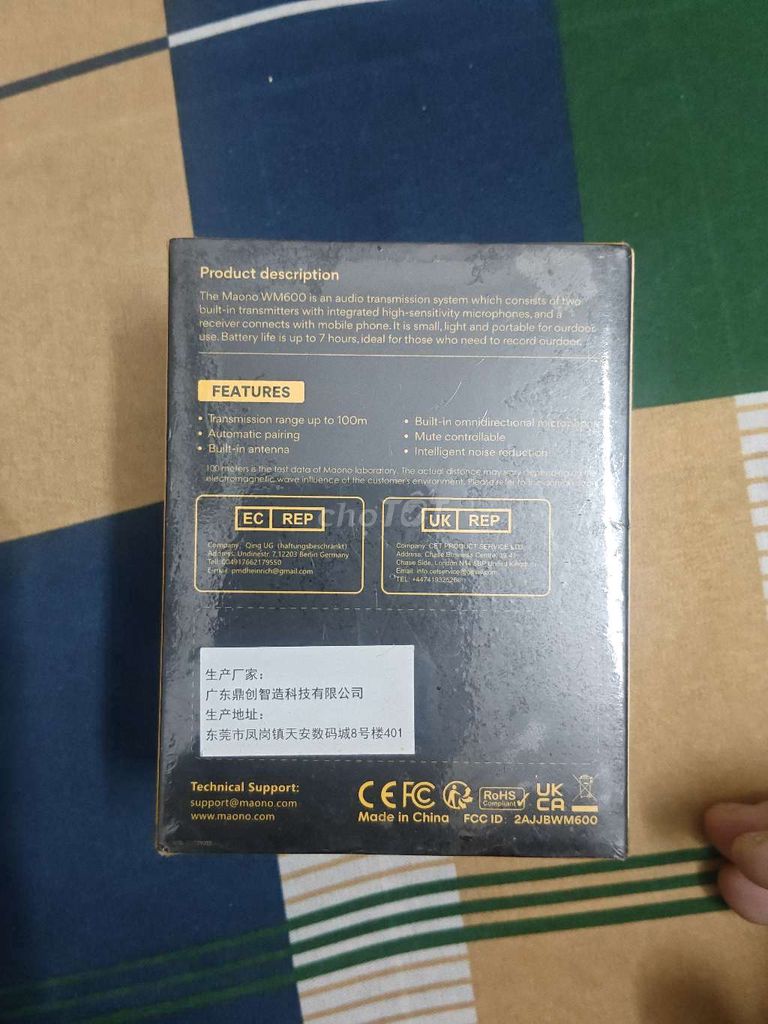 Micro không dây Maono WM600 Đen. Mua bán Tivi, Âm thanh tại Quận Ba Đình Hà Nội được đăng bởi Chanel Zink hình 1