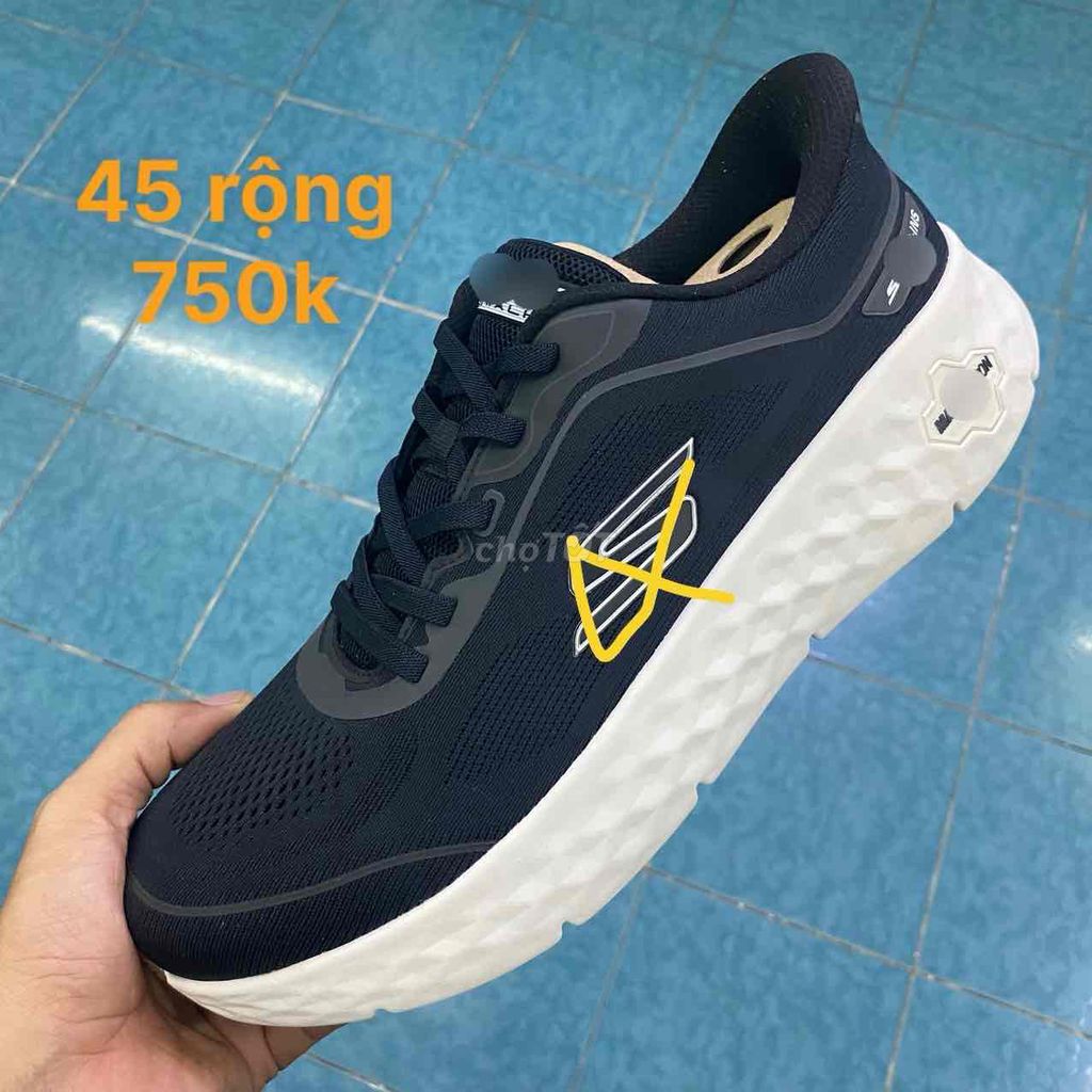 Giày thể thao Nam Đen, Xanh 45. Mua bán Giày dép tại Quận 10 Tp Hồ Chí Minh được đăng bởi Đỗ Văn Tuấn  hình 1