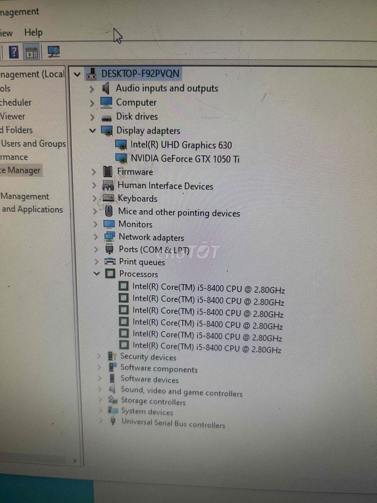Thung Dell i5-8400/8G/256G/GTx 1050ti 4G. Mua bán Máy tính để bàn tại Quận Ninh Kiều Cần Thơ được đăng bởi Truyền PC hình 1