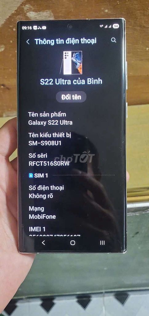 Samsung S22 Ultra Đốm nhẹ, cấn góc nhẹ. Mua bán Điện thoại tại Quận 5 Tp Hồ Chí Minh được đăng bởi Binh Nguyên hình 1