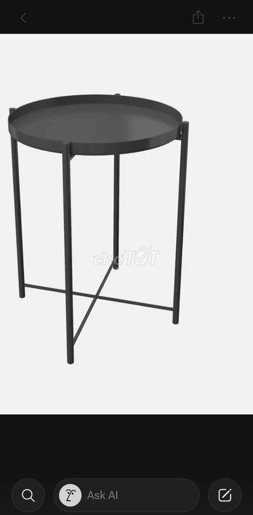 Bàn Come Home Kim loại Đen Tròn. Mua bán Bàn ghế tại Quận Bình Thạnh Tp Hồ Chí Minh được đăng bởi Vành Khuyên  hình 1