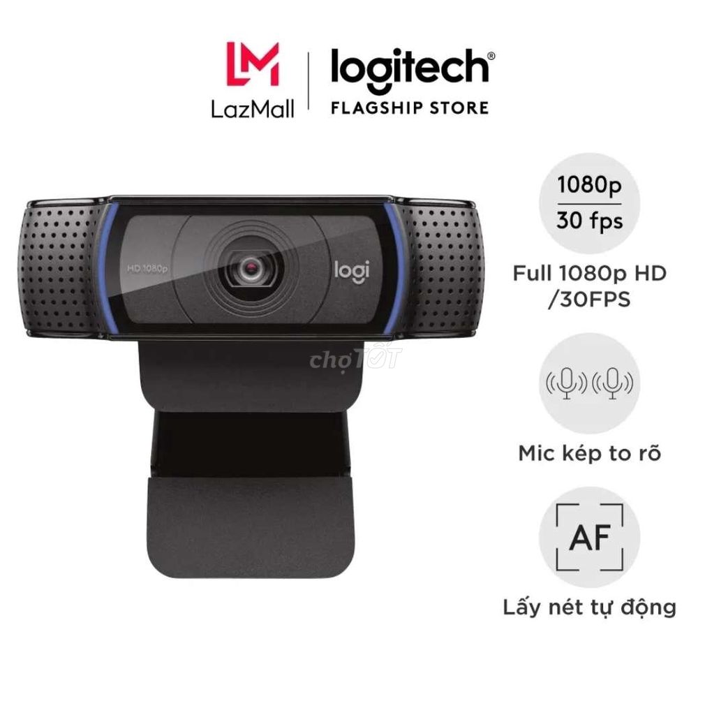 Webcam Logitech C920 Pro full HD 1080p 30FPS.