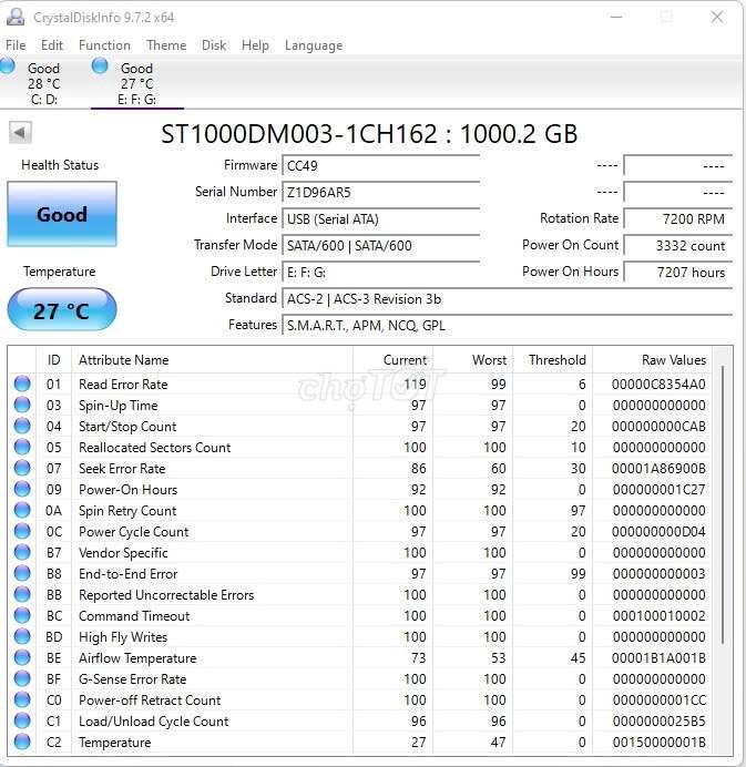 Hdd Seagate Barracuda 1TB. Mua bán Linh kiện (RAM, Card...) tại Quận Bình Thuỷ Cần Thơ được đăng bởi Mionho hình 1