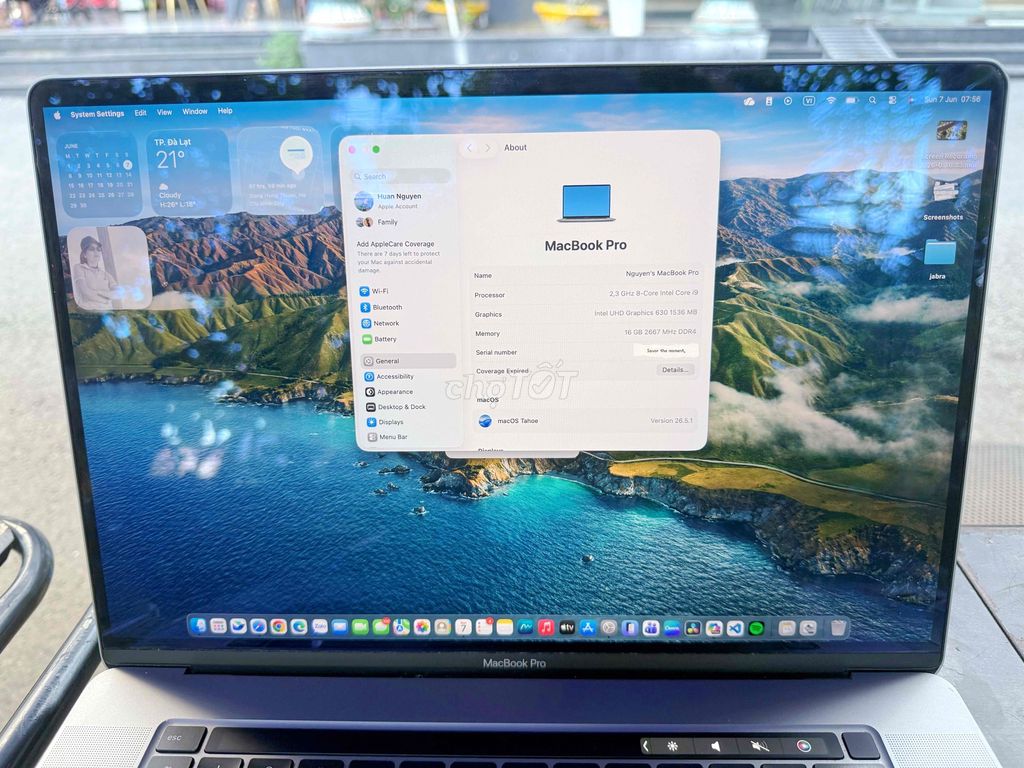 Apple MacBook Pro i9 16 inch 16GB/1TB. Mua bán Laptop tại Quận 12 Tp Hồ Chí Minh được đăng bởi Nguyen Huan hình 1