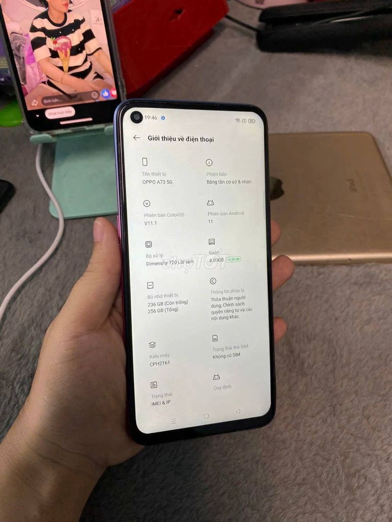 Oppo A73 5G 8GB/256GB Đa sắc Like New. Mua bán Điện thoại tại Quận Bình Thạnh Tp Hồ Chí Minh được đăng bởi Hội Đồ Điện Tử hình 1