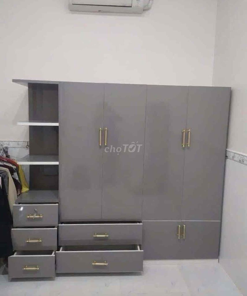 Tủ quần áo Nhựa 2 lớp Xám 2m05. Mua bán Tủ, kệ gia đình tại Quận Gò Vấp Tp Hồ Chí Minh được đăng bởi Hong Le hình 1