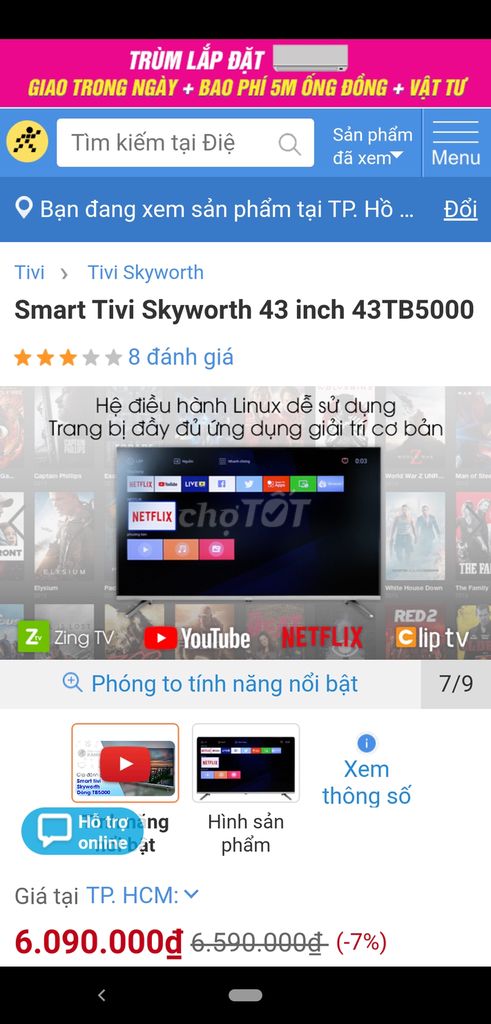 0924755557 - SMART TIVI 43IN CÒN BH 18 THÁNG GIÁ RẺ HƠN 32IN