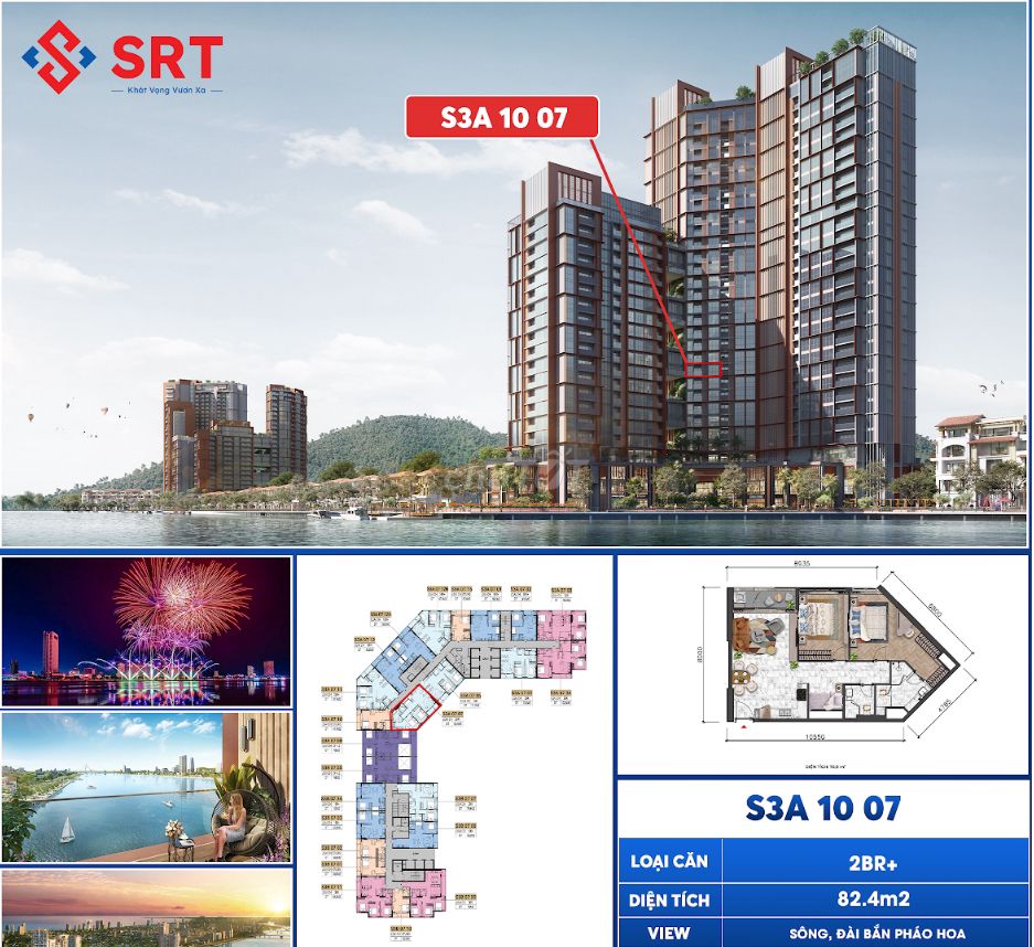 CHỈ 5,6 TỶ SỞ HỮU CĂN HỘ 2PN+82M2, VIEW 360 TRỰC DIỆN PHÁO HOA ĐÀ NẴNG